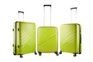Travelwize Java PP 4-Wheel Spinner 3-piece Luggage Set Lime
