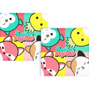 SQUISHMALLOWS Official Licensed Kids 100% Cotton Face Cloth - 2 PACK