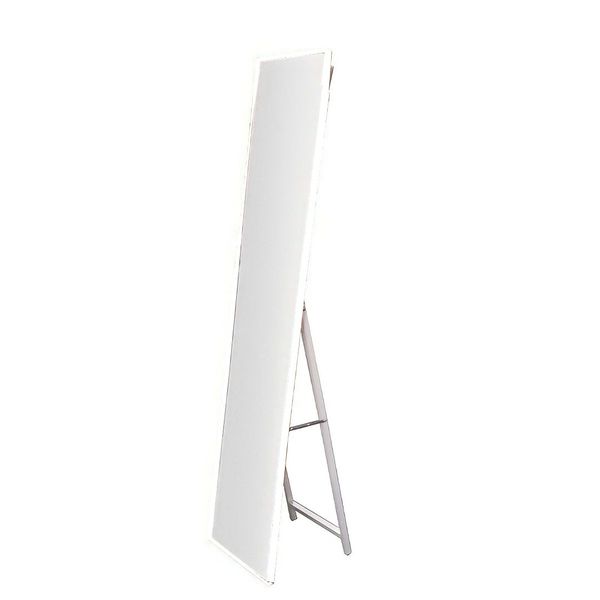 Modern Full-Length Standing Mirror with Frame-150 x 37cm - White