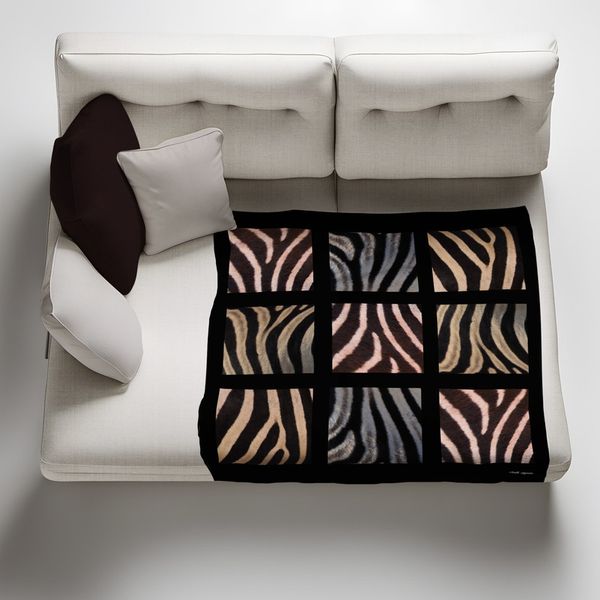Zebra Patterns Light Weight Fleece Blanket by Annette Heymans