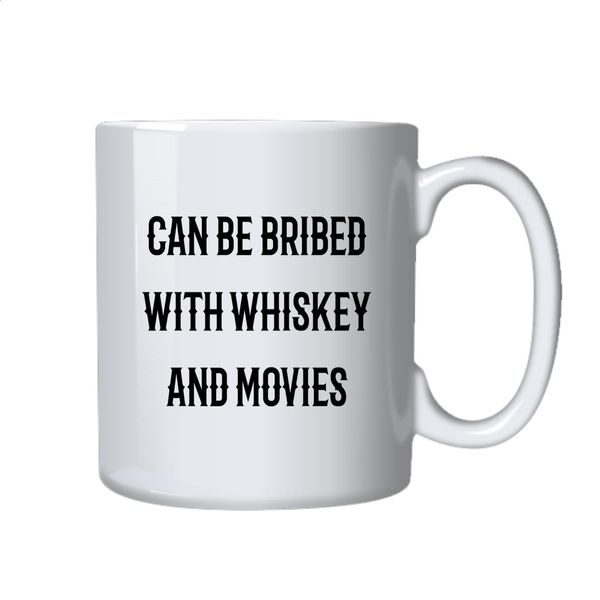 Whiskey and Movies Coffee Mug - Best Funny Novelty Gift Idea for