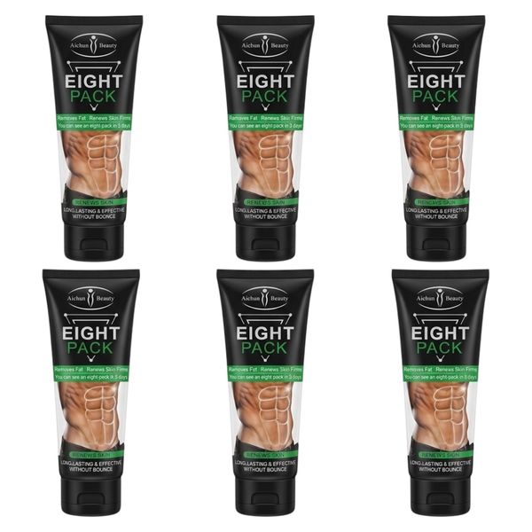 6 Pack Aichun Beauty Eight Pack Cream 80g Flat Tummy Fat Burn Muscle Shape