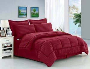 5-piece Plain Comforter Set Red