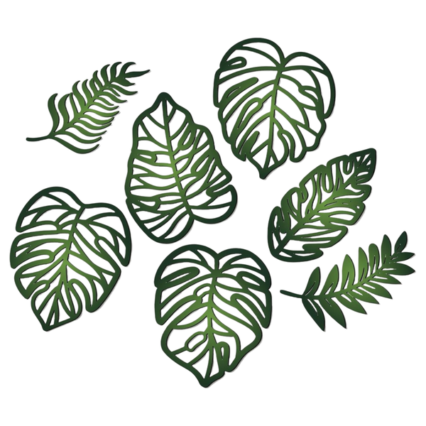 Tropical Wall Decor Jungle Monstera Wall Art, Vintage Natural Leaf Decor