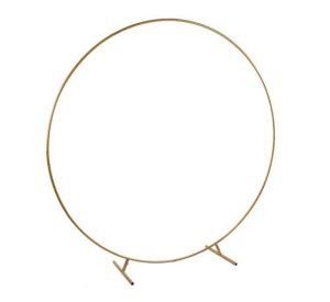 Round Gold Balloon/Flower Arch 2m