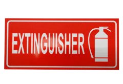 Aluminium Sign (20cm x 9cm) - Fire Extinguisher