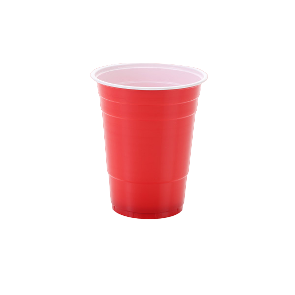 Disposable Plastic Festival Cups Red/White - 500ml