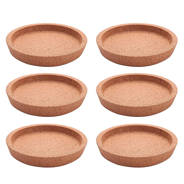 6 Pack Cork Coasters, 4 Inch Absorbent Heat Resistant Round Cork Coasters f