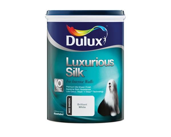 Dulux Luxurious Silk Paint - Brilliant White (20L)