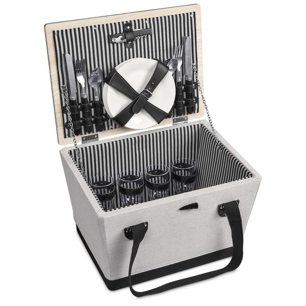 4-Person Willow Picnic Basket