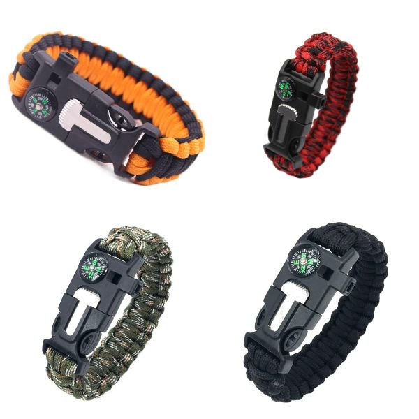 5 in 1 Survival Paracord Bracelet Multifunction Outdoor Gear