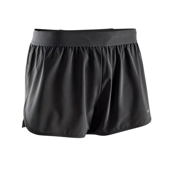 Kiprun Men's 500 Comfort Split Running Shorts - Black