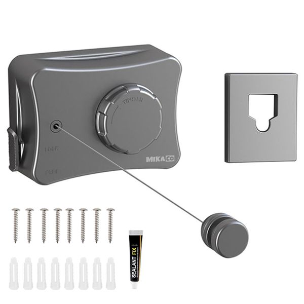 MIkaco Retractable Wall-Mounted Clothesline Invisible Drying Line-5.1m