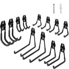 12 Pack Steel Heavy Duty Wall Mount Garage Hooks Tool Hangers