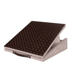 Ergo Adjustable Footrest &amp; Exercise Slant Board - Rustic Wood