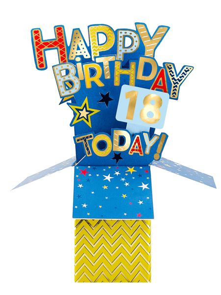 Clever Cubes 3D Pop-up card - 18th Male Birthday