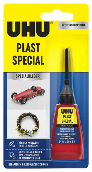UHU All Plast with Fine Needle Nozzle 30g/34ml