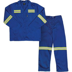 Conti suit 2 piece Royal Blue with reflective bands on arms, legs and chest
