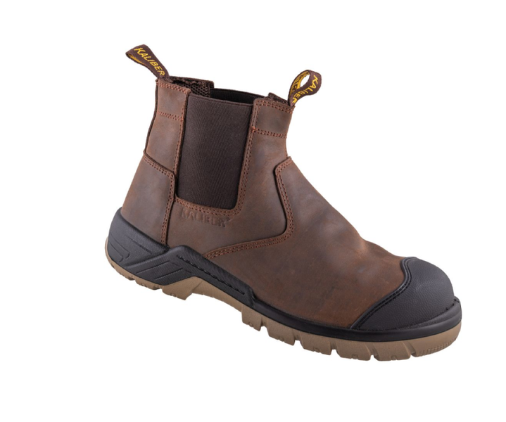 Kaliber Hammer Fully Grain Leather Chelsea Boot Safety - Brown UK 10