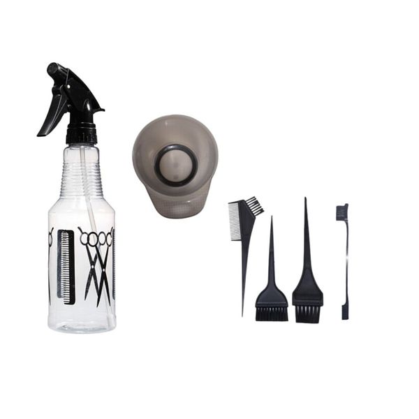 Multi-Purpose Hair Spray Bottle , Mixing Bowl and 4-Piece Brush Set