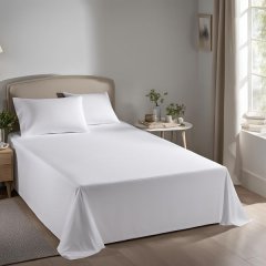 Lodge Collection T200 - Flat Sheet (1 Piece) - Hotel Quality, Soft, Durable