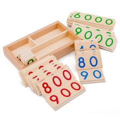Wood Number Card Cognition Developmental Montessori Learning
