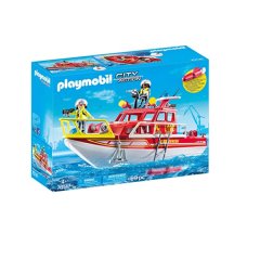 Playmobil 70147 City Action Floating Fire Rescue Boat with Underwater Motor