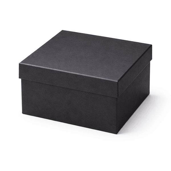 Cardboard Gift Box Square - Black - 21cm
