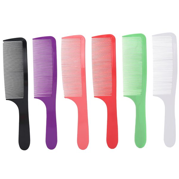6 Curved Haircut Com Hairdressing Cutting Comb with Nonslip Handle