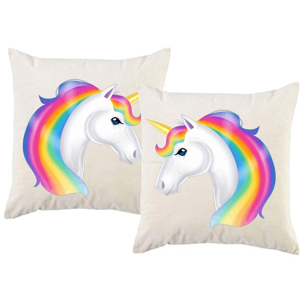 PepperSt – Scatter Cushion Cover Set – Unicorn Rainbow