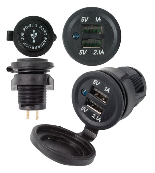Two Port Waterproof USB Charging Unit