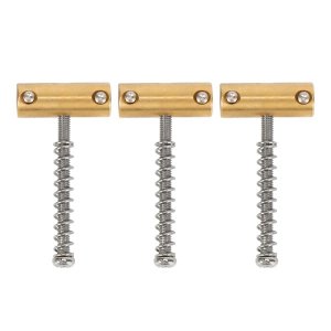 Guitar Compensated Bridge Brass Saddles Set For Tl 6 Strings(3Pcs)