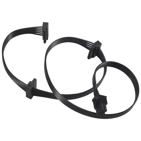 PCIe 6Pin Male to 3 SATA Power Supply Cable for Focus Plus