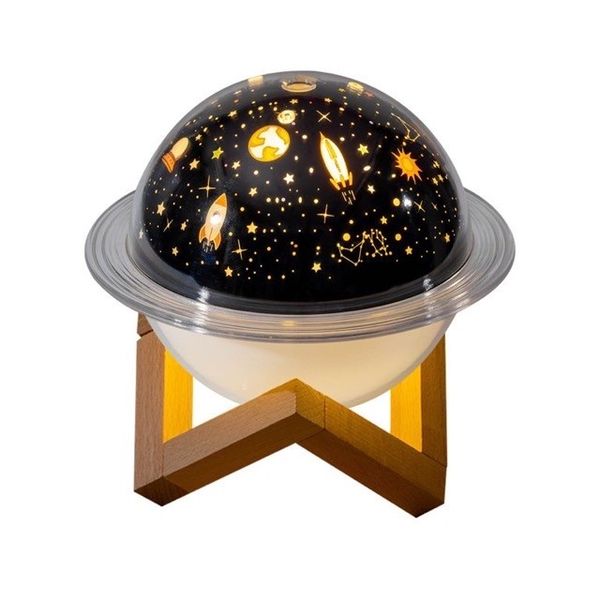 250 ML Humidifier LED Saturn Projector Lamp With Star Sky Colorful Light