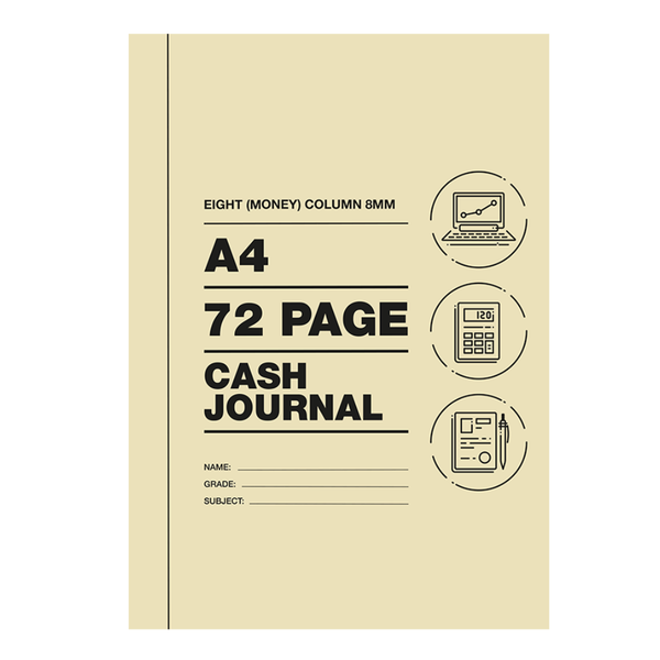 72 pages A4 Accounting Books 8MC Cash Journal ( Pack of 10)