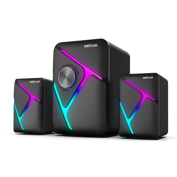 Astrum 2.1CH Gaming Speaker, Subwoofer, RGB LED, USB Powered, Compact-SM030
