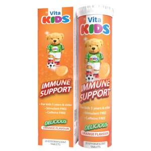 Vita-Aid Vita Kids Immune Support Effervescent Tablets 20s Orange