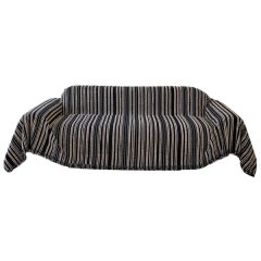 Decor Large &amp; Thick Reversible Stripe Pattern Sofa Cover/ Blanket - 140cm