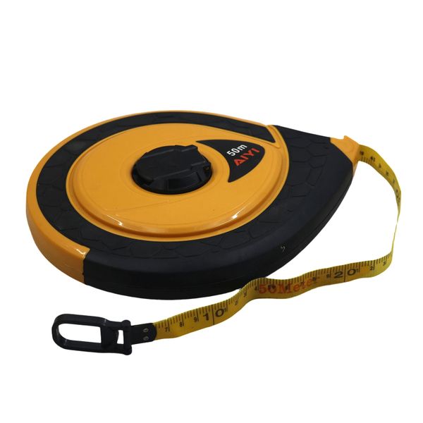 AIYI 50m Long Fibre Glass Measuring Tape with Reel Case AY161-003