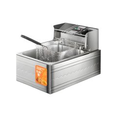 Electric Frying Appliance with Heat Control and Removable Basket