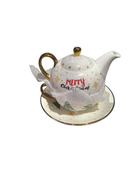 3 piece Christmas Ceramic Tea