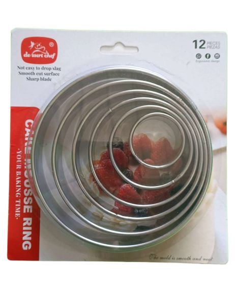 FI- Stainless Steel Cake Rings - Set of 6 DIY