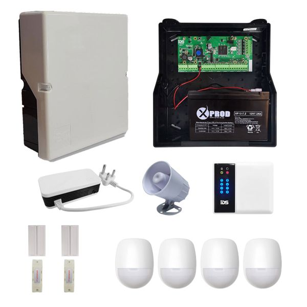 IDS 806 Wired Alarm Kit incl 4 Indoor PIR's