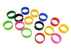 Umlozi 15-Pack Silicone Rings - Size 9, Assorted Colours, Fun &amp; Affordable