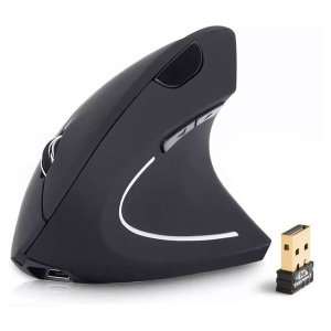 Rechargeable Ergonomic Wireless 2.4GHz Optical Mouse for Laptop, PC