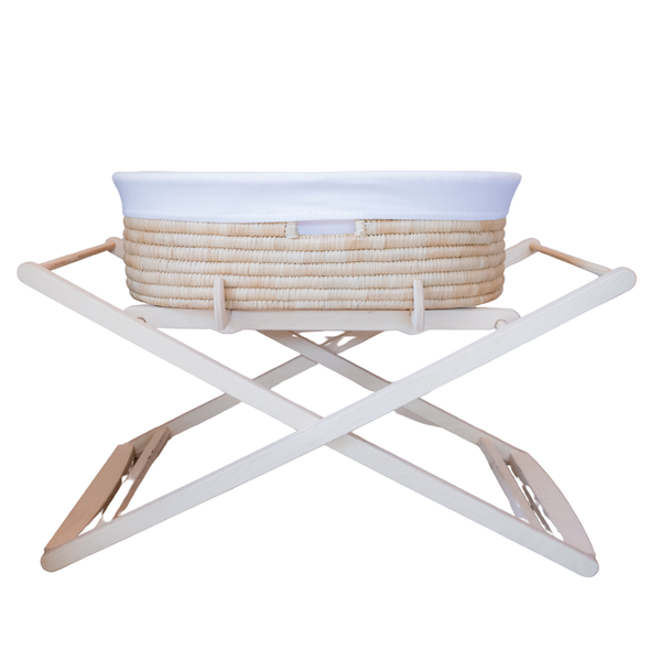 Moses Basket Cosy Value Set - Straight Baltic Birch Safety Stand
