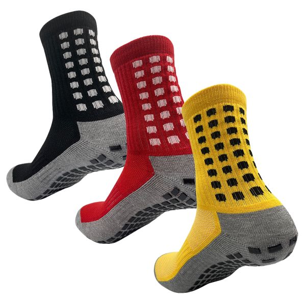 Athletic Grippers Soccer Sport Cushion Socks Anti-Slip Non-Slip Grip 3Pairs
