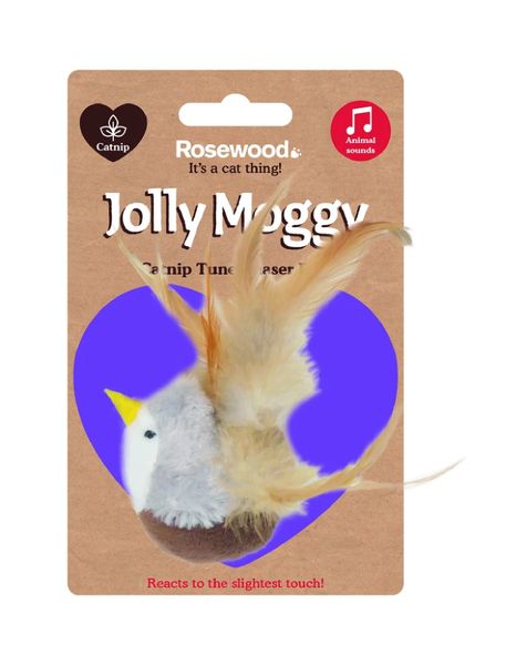 Rosewood Jolly Moggy Catnip Tune Chaser Bird