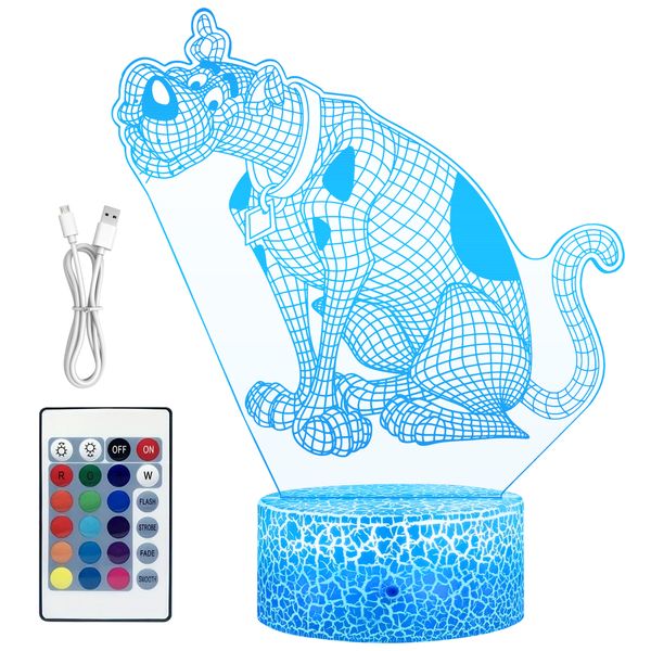 3D Dog Night Light, Children's Bedroom Phantom Dog Light, Birthday Gift