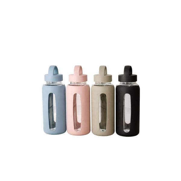 4 Pieces Borosilicate Bottle with Silicone Cover - 800ml